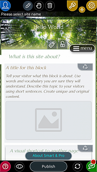 तुमच्या फोनवर पूर्णपणे वैशिष्ट्यीकृत वेबसाइट बिल्डर