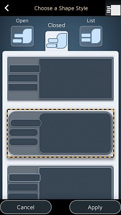 टॅबच्या आकारांसाठी तुमच्याकडे १५ वेगवेगळ्या थीम आहेत.