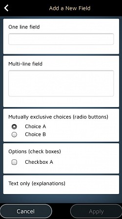 तुमच्या क्लायंटना पर्याय सुचवण्यासाठी तुमच्या फॉर्ममधील फील्ड जोडा आणि संपादित करा.