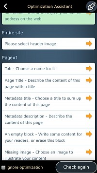 सिमडिफ प्रमाणेच, तुम्ही ऑप्टिमायझेशन असिस्टंट सक्रिय करू शकता.